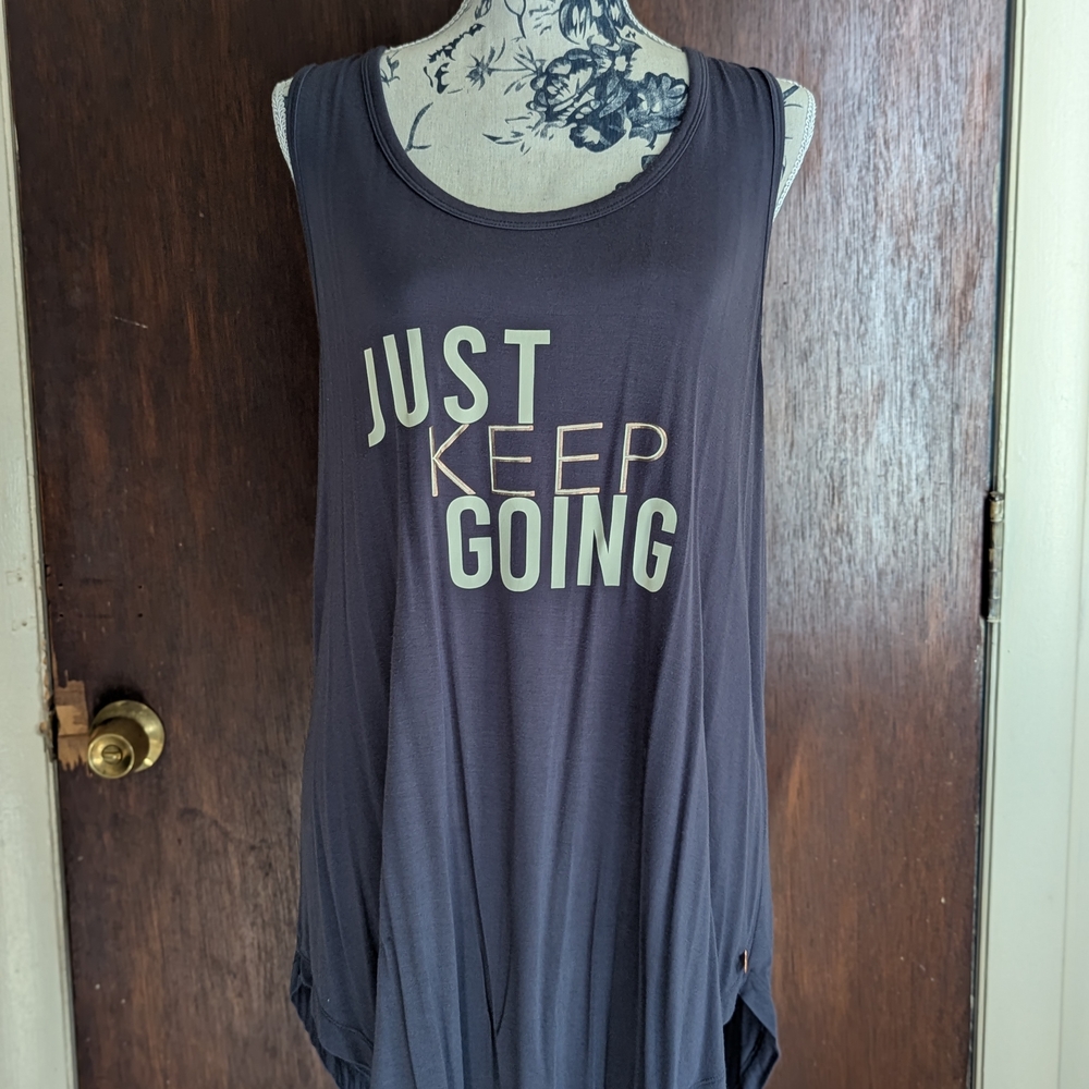 🚨 SOLD🚨Livi Active Motivational Tunic Top - Dark Gray
